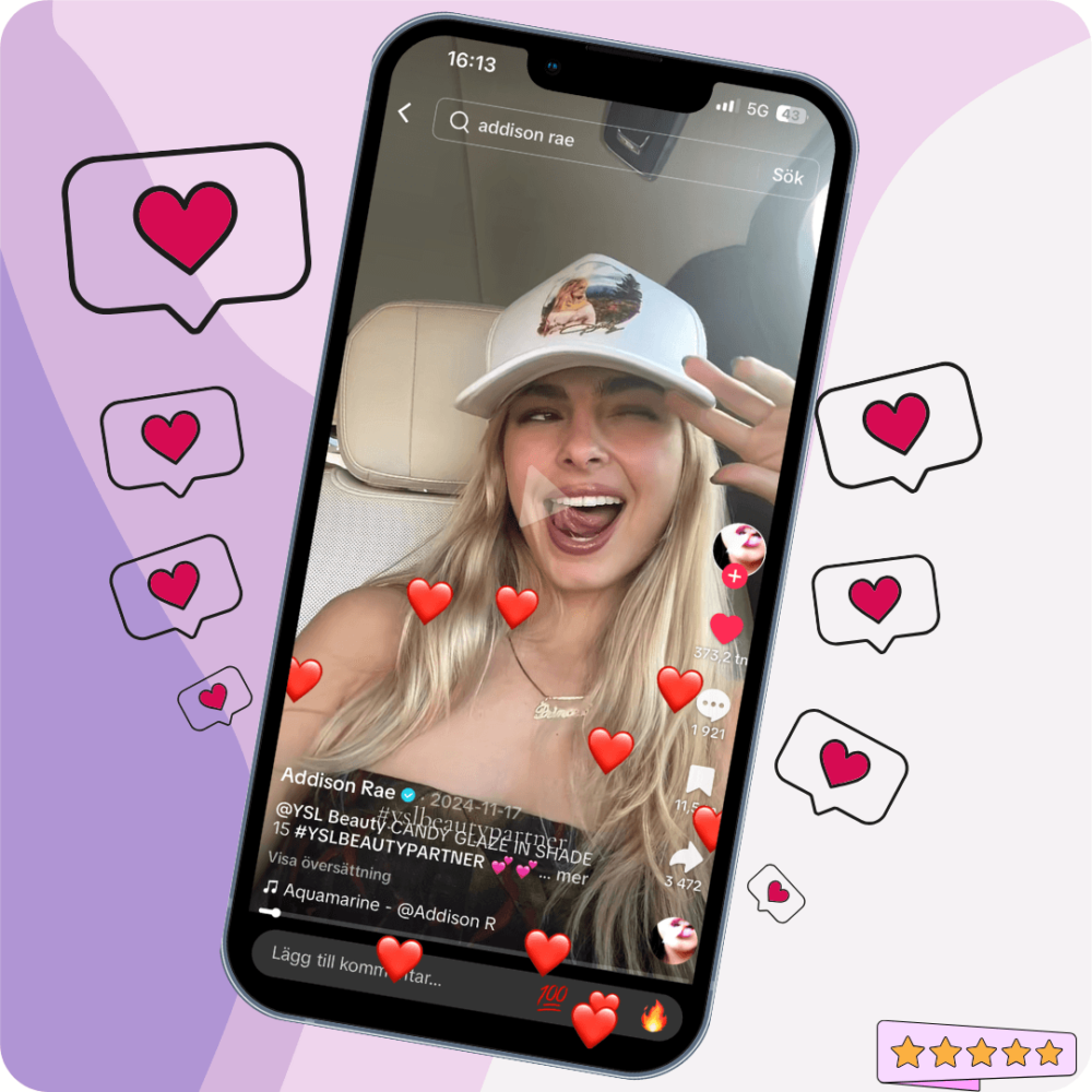 Skaffa TikTok Likes Tjejer